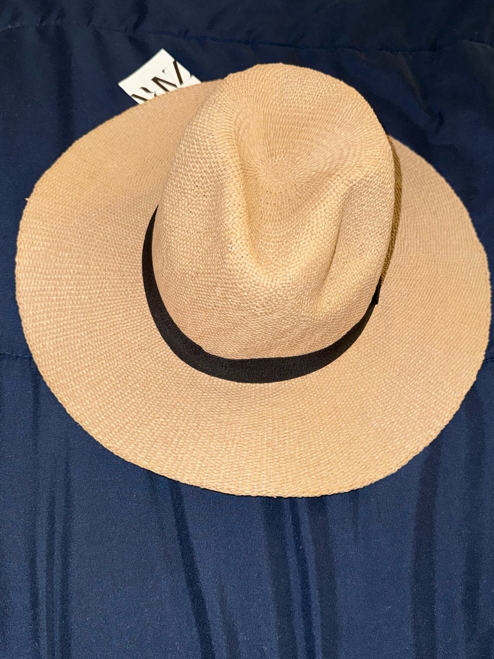 NWT Zara Straw Sun Fedora Hat with Black Band - Women Accessories